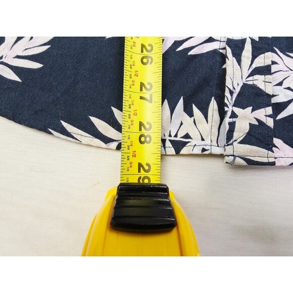 Club Monaco Slim Fit Size Large Mens Black Floral Short Sleeve Button Down Shirt - Picture 8 of 10